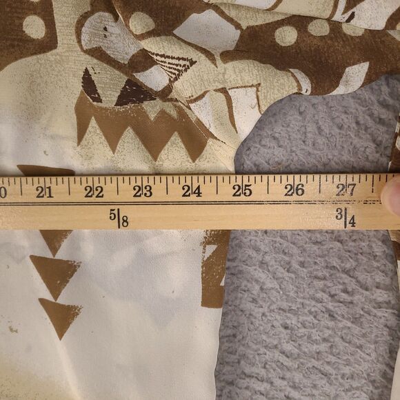 Marquis Shirt Mens XL Brown Beige White Button Down Retro Designer - Picture 12 of 15